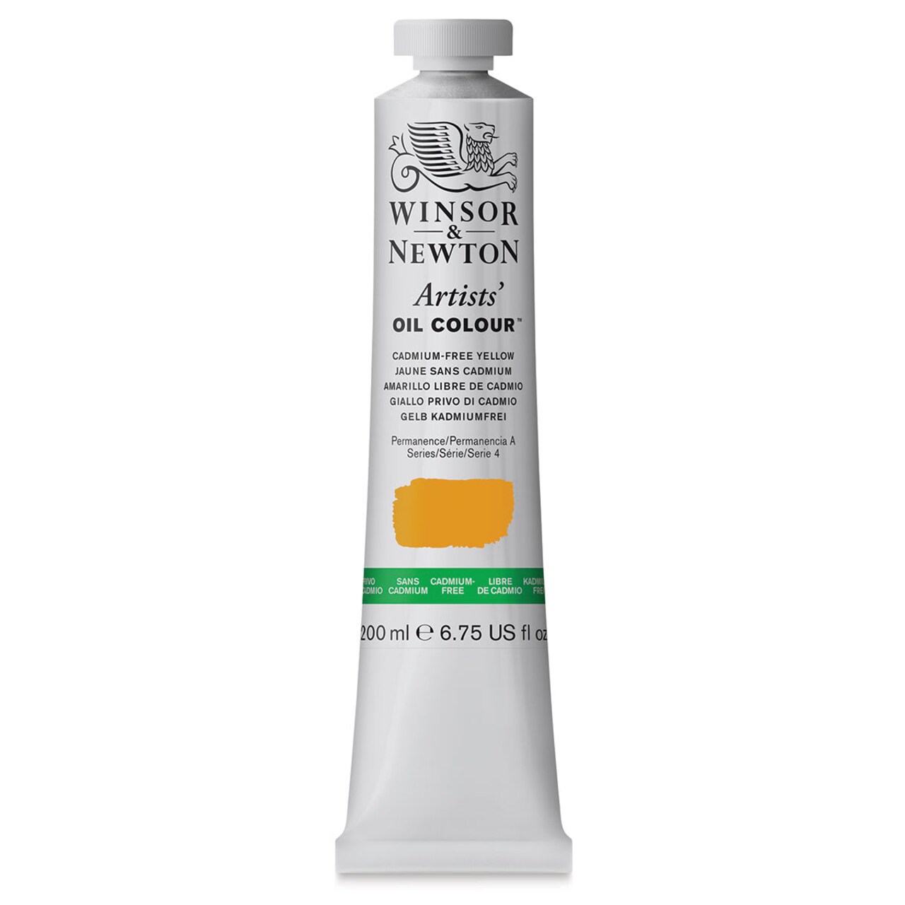 Winsor & Newton Artists' Oil Color - Cadmium Free Yellow, 200 ml, tube